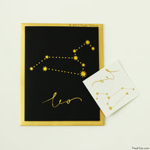 Ladda upp bild till gallerivisning, Kort med stjernetegn Løven og guld tattoo - The Tan Co
